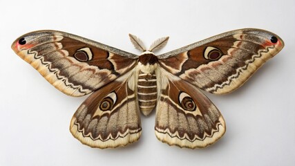 Naklejka premium Giant Wood Moth on studio background