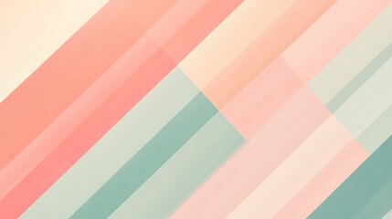 Obraz premium Abstract design with diagonal stripes in muted pastel colors.