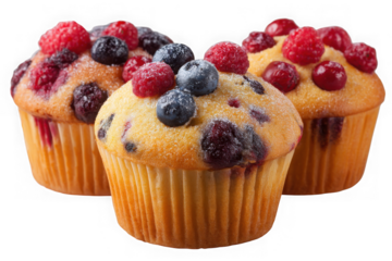 Freshly Baked Berry Muffins with a Wholesome Touch