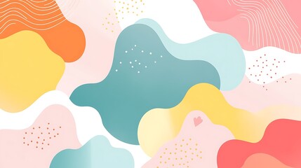 Abstract colorful shapes background design.