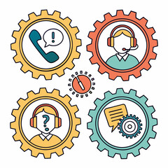 Business teamwork icons collection. Business team working together and human resources. wifi workers