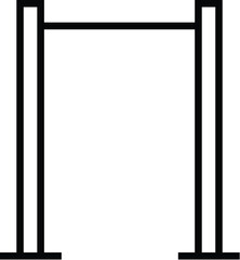 Gym Hurdle Jump Icon – Fitness Obstacle Training Line Symbol