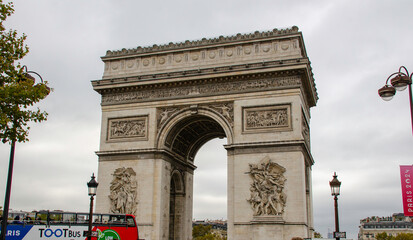 The Arc de Triomphe in Paris is a historical symbol that pays homage to French soldiers. Standing 50 meters high, it offers an incredible view of the Champs-&Eacute;lys&eacute;es and houses the flame o