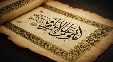 Ancient Islamic Calligraphy on Parchment