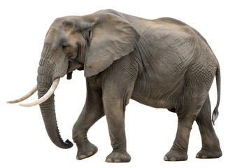 Obraz premium Majestic African Elephant Striding Confidently Across the Plains A Portrait of Nature's Gentle Giant On The Move