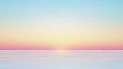 Obraz premium Pastel colored sunrise over a sea of clouds.