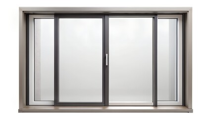Modern Sliding Window &ndash; Minimal Matte Frame on Pure White Background