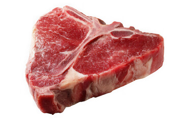 Obraz premium Raw T-Bone Steak on White Background