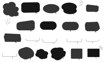 モノクロいろいろふきだしセット