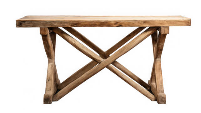 Rustic Wooden Console Table