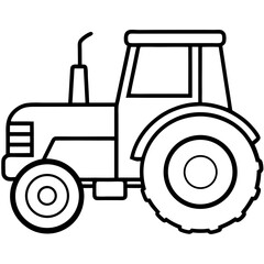 Tractor Vector Illustration | Generative AI & Linocut Silhouette Farm Design