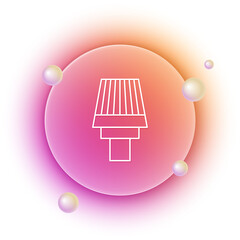 White Car air filter icon isolated on white background. Automobile repair service symbol. Orange and pink gradient circle background. Vector