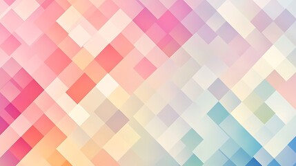 Delicate, pastel-toned geometric pattern of overlapping squares.