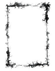 black and white smoke frame , smoke frame transparent