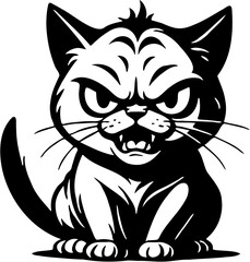 cat vector illustration, isolated on white