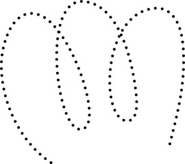 Spiral and swirl dotted line icon. Element for design