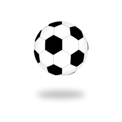 Obraz premium Football shape 3D vector illustration 