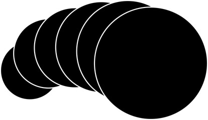 Circle line curve with blending design. Concept of technology, digital