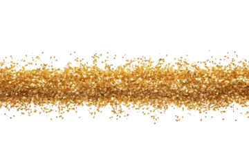 Sparkling golden confetti descends softly, creating a festive atmosphere during a joyous celebration or event in a vibrant location