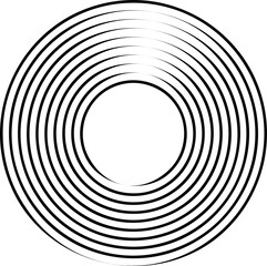 Concentric circles. Round line pattern