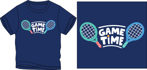 Game Time t shirt vector design illustration 