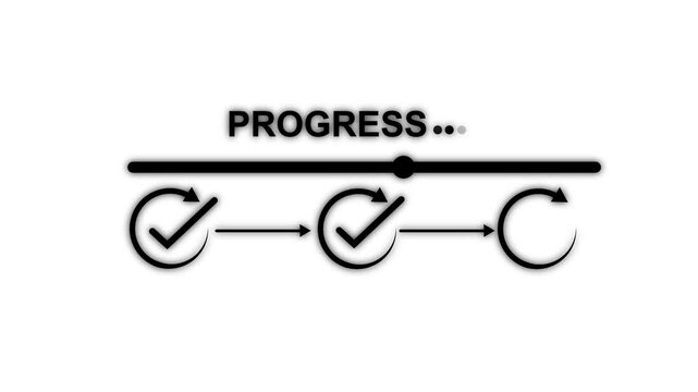 Checklist and task progress tracking concept. A person pointing at progress bar with checkmarks, task completion, productivity, workflow, goal setting, and efficient project management. loading bar,
