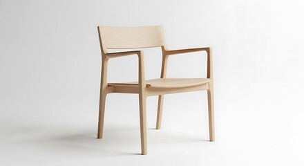 Wooden Armchair Design Minimalist Style in Studio