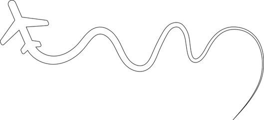 Airplane routes. Travel icon