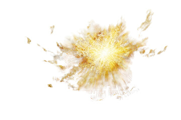 Radiant golden rays burst through clouds illuminating the sky and creating a stunning visual spectacle at sunset over the horizon