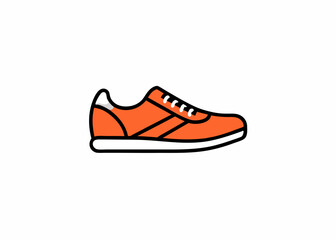 Running shoes line icon line art vector illustration
