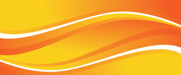 orange and white business wave banner background. vector