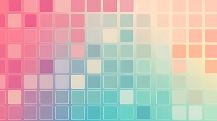 Abstract pattern of squares in pastel colors.