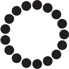 Dots in circle form. Design elements