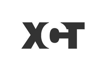 XCT logo design. Initial letter X C T bold font style for tech startups, consulting, corporate branding. Creative company name, headlines typography identity, trendy logotype.
