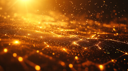 Fototapeta premium Abstract golden network design (1)