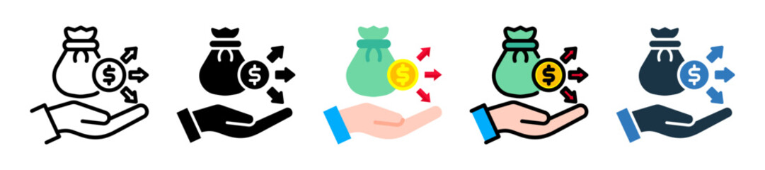 Expense icon multiple style 