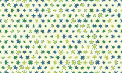 Vibrant, playful polka dot pattern in calming greens and blues. Perfect for backgrounds, textiles, or website design.  Evokes feelings of freshness, energy, and simple joy.