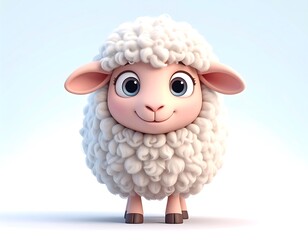 Obraz premium funny sheep isolated on white
