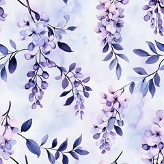 Delicate purple and lavender floral pattern.