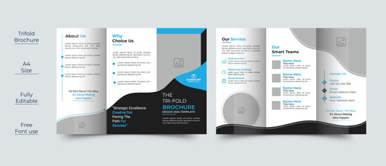 modern trifold business brochure template