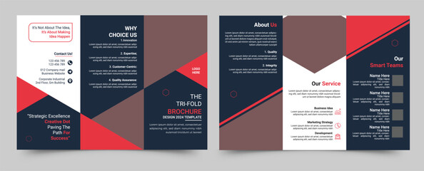 Creative business trifold brochure template