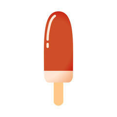 Chocolate Vanilla Popsicles for a Refreshing Summer, Vector Illustration