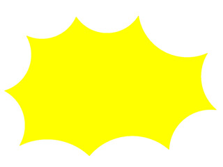 黄色いギザギザの吹き出し