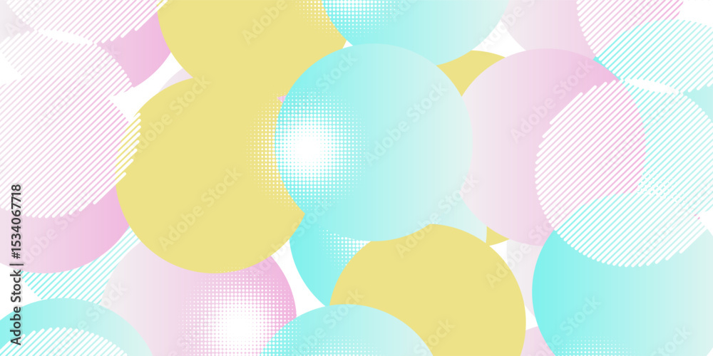 Aufkleber colorful abstract background overlap layer on bright space with circles effect decoration. modern gr