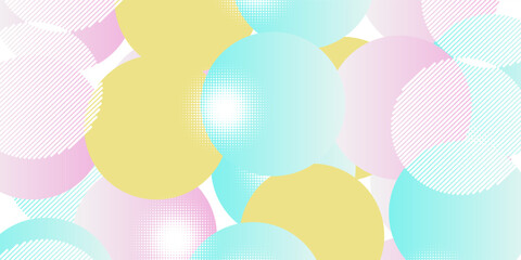 Colorful abstract background overlap layer on bright space with circles effect decoration. Modern graphic design element multicolor style concept for web banner.