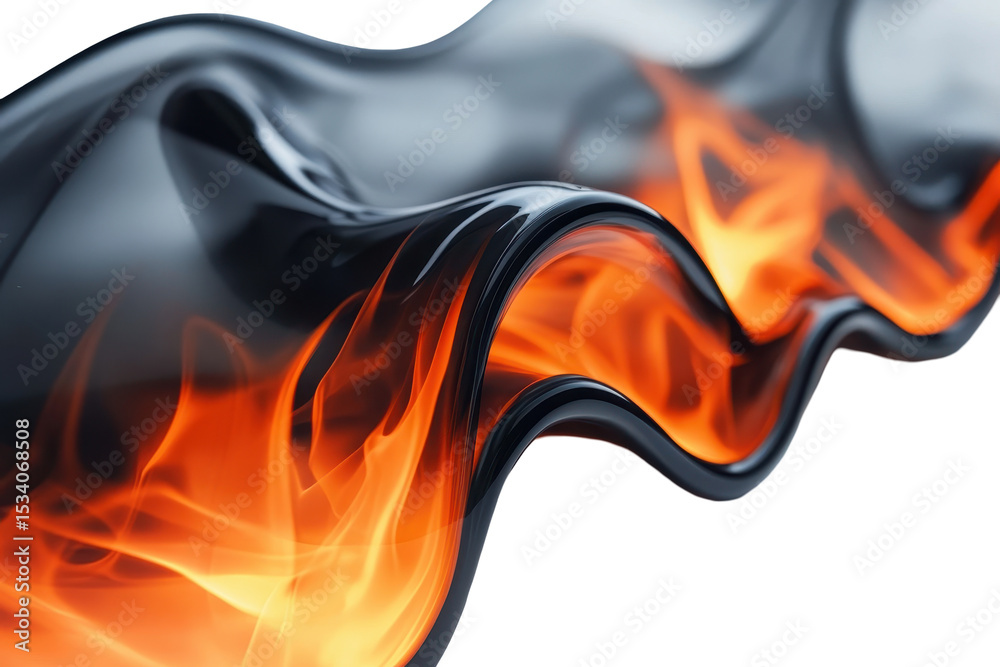 Poster vibrant flames dance across a flowing surface with intense colors and dynamic patterns in a mesmeriz