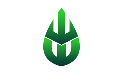 Letter WW with leaves symbol design vector