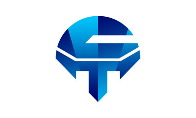 Letter CM elegant design vector