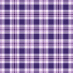 Customized textile background seamless, covering plaid pattern fabric. Glen vector check tartan texture in violet and light colors.