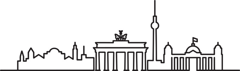 Berlin Skyline Line Art © MC Creative